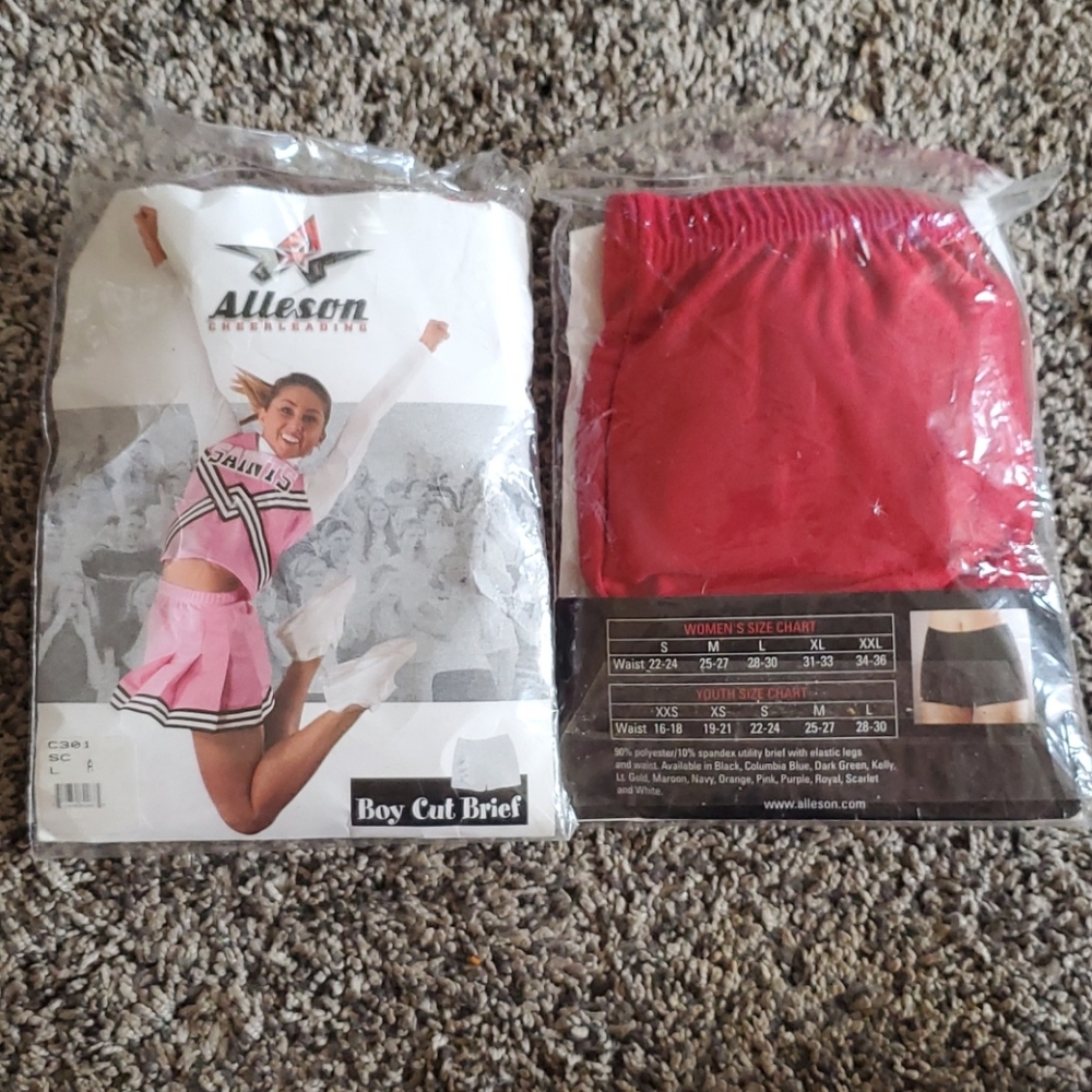 Alleson Cheerleading scarlet boy cut brief large